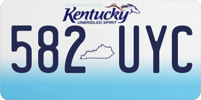 KY license plate 582UYC