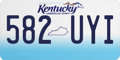 KY license plate 582UYI