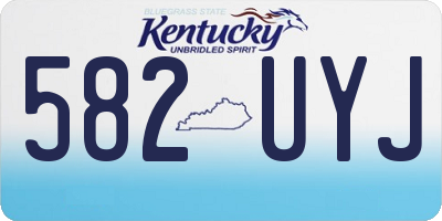 KY license plate 582UYJ