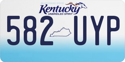 KY license plate 582UYP