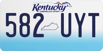 KY license plate 582UYT