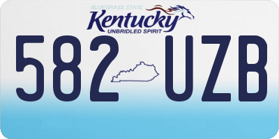 KY license plate 582UZB