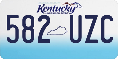 KY license plate 582UZC