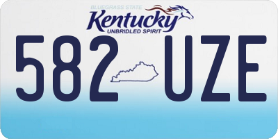 KY license plate 582UZE