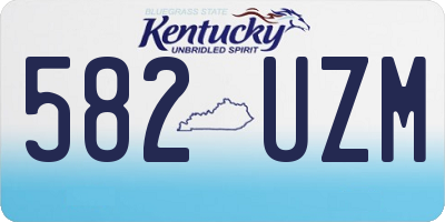 KY license plate 582UZM