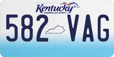 KY license plate 582VAG