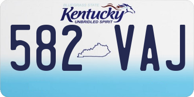 KY license plate 582VAJ