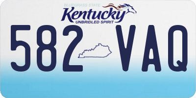 KY license plate 582VAQ