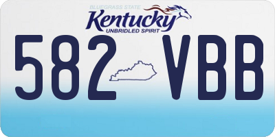 KY license plate 582VBB