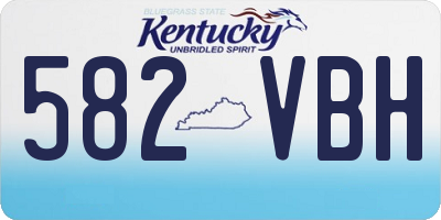 KY license plate 582VBH