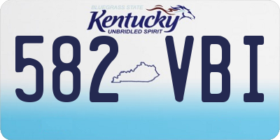 KY license plate 582VBI