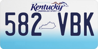 KY license plate 582VBK