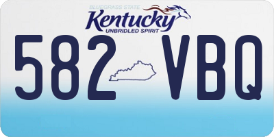 KY license plate 582VBQ