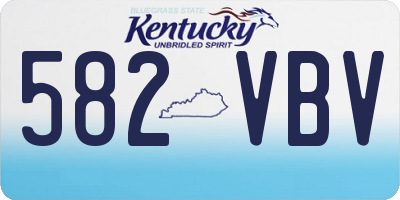 KY license plate 582VBV