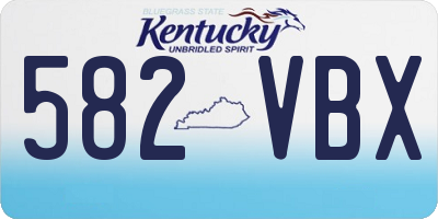 KY license plate 582VBX