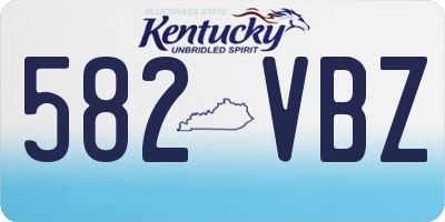 KY license plate 582VBZ