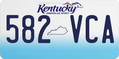 KY license plate 582VCA