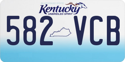 KY license plate 582VCB