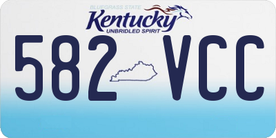 KY license plate 582VCC