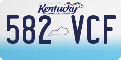 KY license plate 582VCF