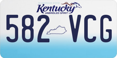 KY license plate 582VCG