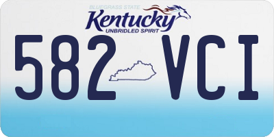KY license plate 582VCI