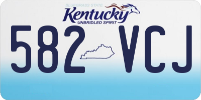 KY license plate 582VCJ
