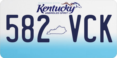 KY license plate 582VCK