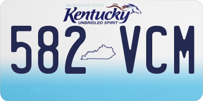 KY license plate 582VCM