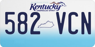 KY license plate 582VCN