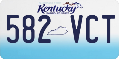 KY license plate 582VCT