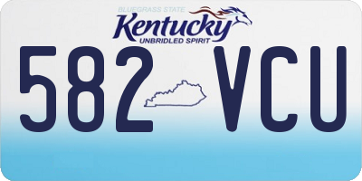 KY license plate 582VCU