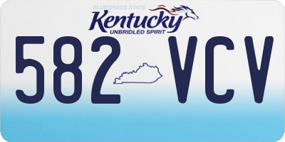 KY license plate 582VCV
