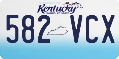KY license plate 582VCX