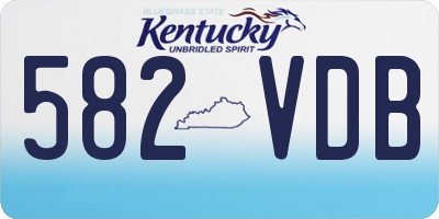 KY license plate 582VDB