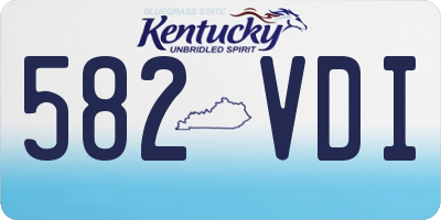 KY license plate 582VDI
