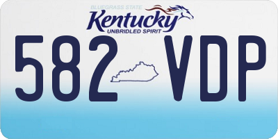 KY license plate 582VDP