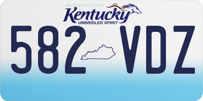 KY license plate 582VDZ