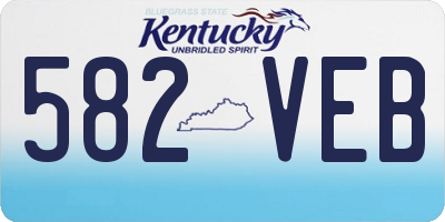 KY license plate 582VEB