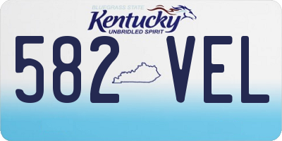 KY license plate 582VEL