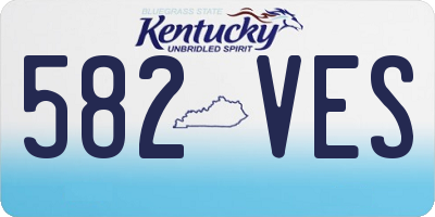 KY license plate 582VES