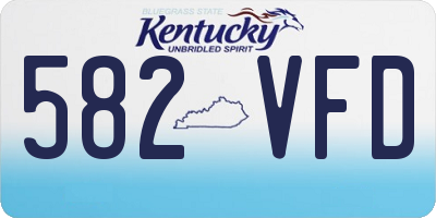 KY license plate 582VFD