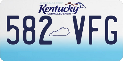 KY license plate 582VFG