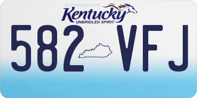 KY license plate 582VFJ