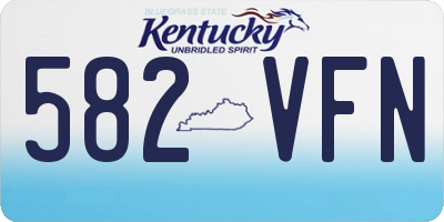 KY license plate 582VFN