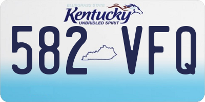 KY license plate 582VFQ