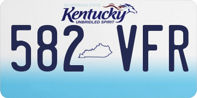 KY license plate 582VFR