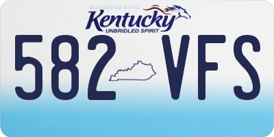 KY license plate 582VFS
