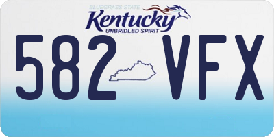 KY license plate 582VFX