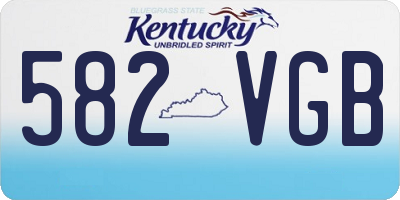 KY license plate 582VGB